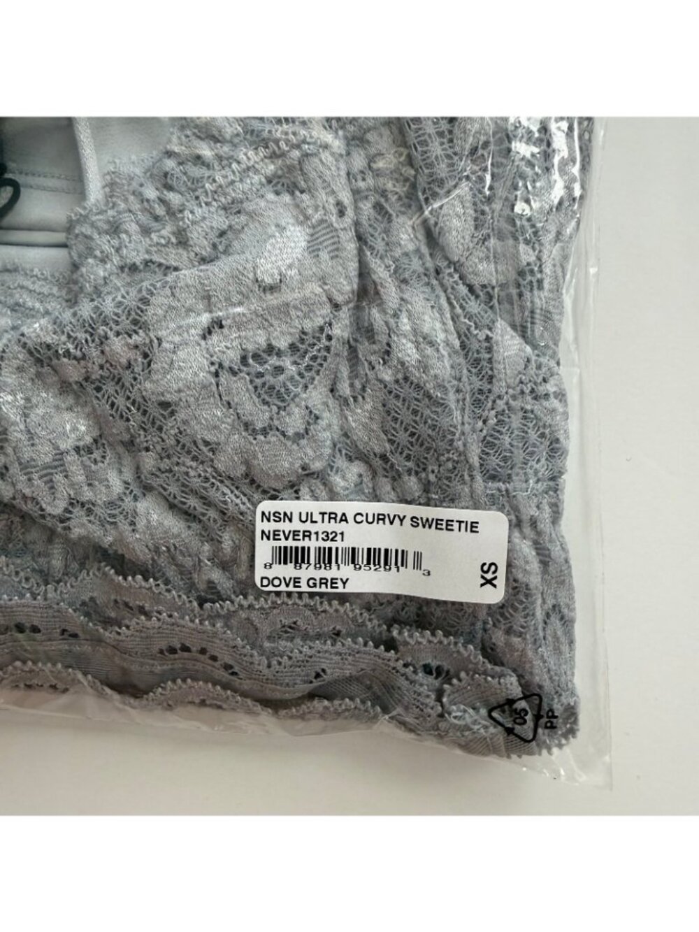 Cosabella Never Say Never Ultra Curvy Sweetie Bralette Dove Grey XS - Picture 10 of 12